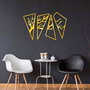 Wallity Bough Quad G Decoración de Pared de Metal Dorada (4 Piezas)